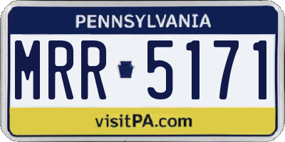 PA license plate MRR5171