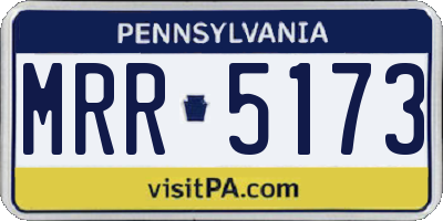 PA license plate MRR5173