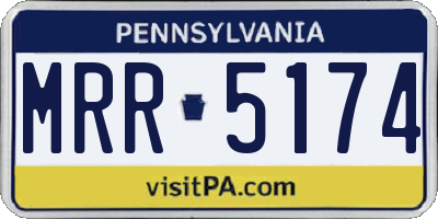 PA license plate MRR5174