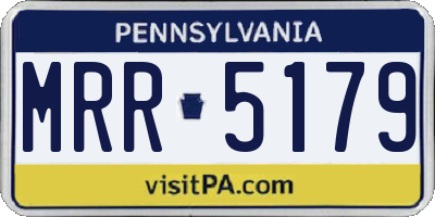 PA license plate MRR5179