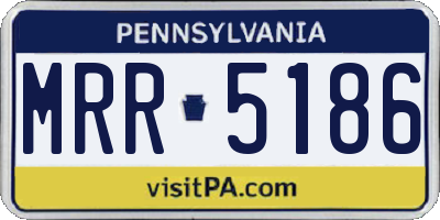 PA license plate MRR5186