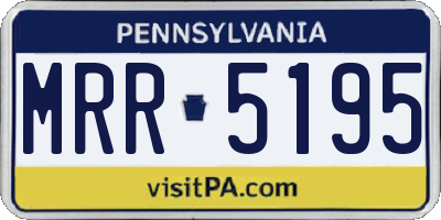 PA license plate MRR5195