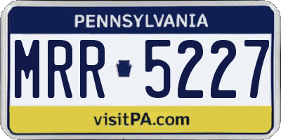 PA license plate MRR5227