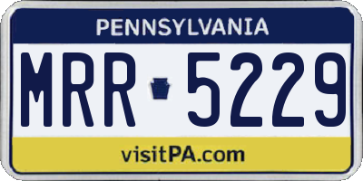 PA license plate MRR5229