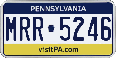 PA license plate MRR5246