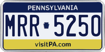 PA license plate MRR5250