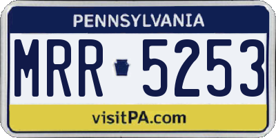 PA license plate MRR5253