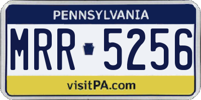 PA license plate MRR5256