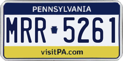 PA license plate MRR5261