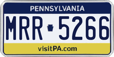 PA license plate MRR5266