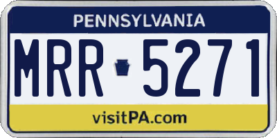 PA license plate MRR5271
