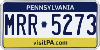 PA license plate MRR5273