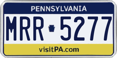 PA license plate MRR5277