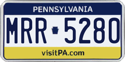 PA license plate MRR5280