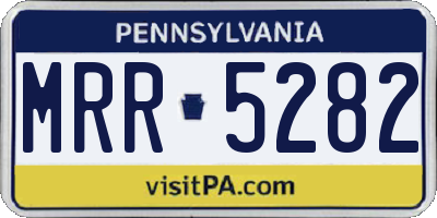 PA license plate MRR5282