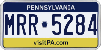 PA license plate MRR5284