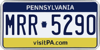 PA license plate MRR5290