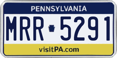 PA license plate MRR5291