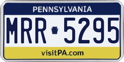 PA license plate MRR5295