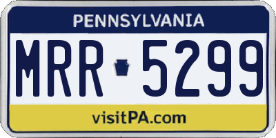 PA license plate MRR5299