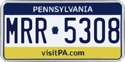 PA license plate MRR5308