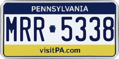 PA license plate MRR5338