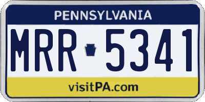 PA license plate MRR5341