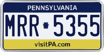 PA license plate MRR5355