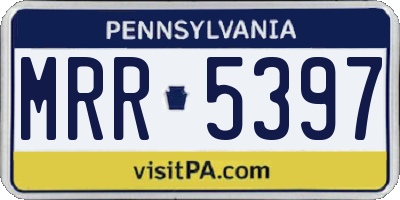 PA license plate MRR5397