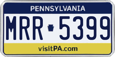 PA license plate MRR5399