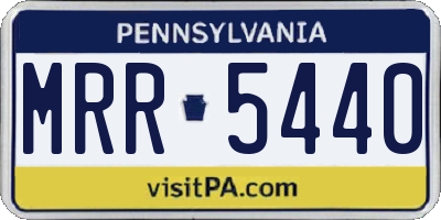 PA license plate MRR5440