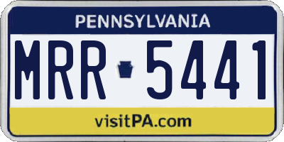 PA license plate MRR5441