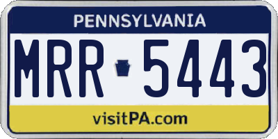 PA license plate MRR5443