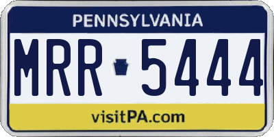 PA license plate MRR5444