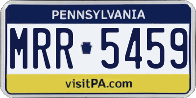 PA license plate MRR5459
