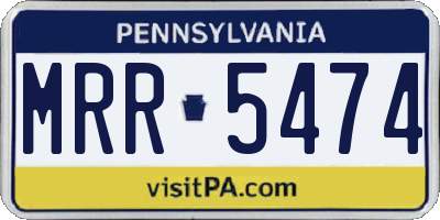 PA license plate MRR5474