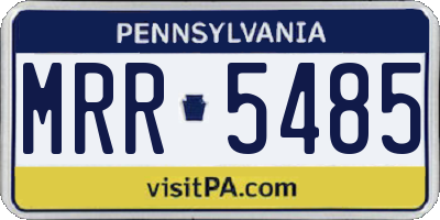 PA license plate MRR5485