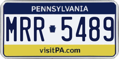 PA license plate MRR5489