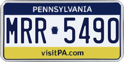 PA license plate MRR5490
