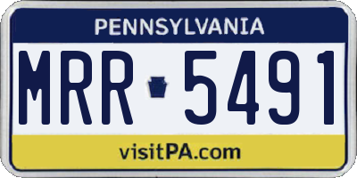 PA license plate MRR5491