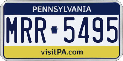 PA license plate MRR5495