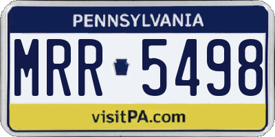 PA license plate MRR5498