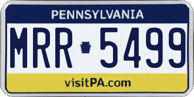 PA license plate MRR5499