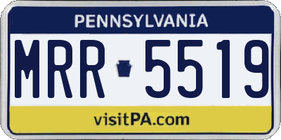 PA license plate MRR5519