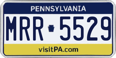 PA license plate MRR5529