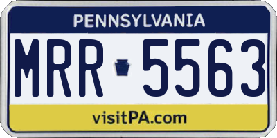 PA license plate MRR5563