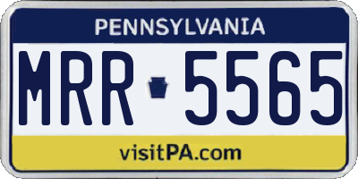PA license plate MRR5565