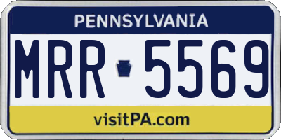 PA license plate MRR5569