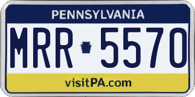 PA license plate MRR5570