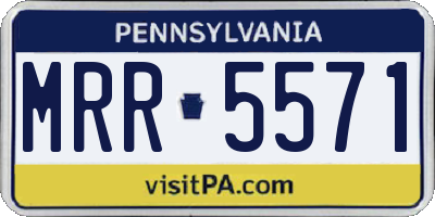 PA license plate MRR5571
